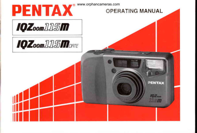 Pentax IQZoom 115M / IQZoom 115M date manual cover