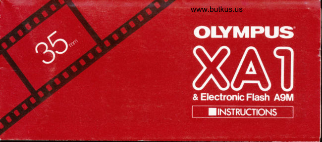 Olympus XA 1 manual cover