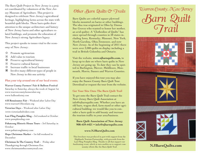 This barn tour flier - I was able to grab a copy from the old site manual cover