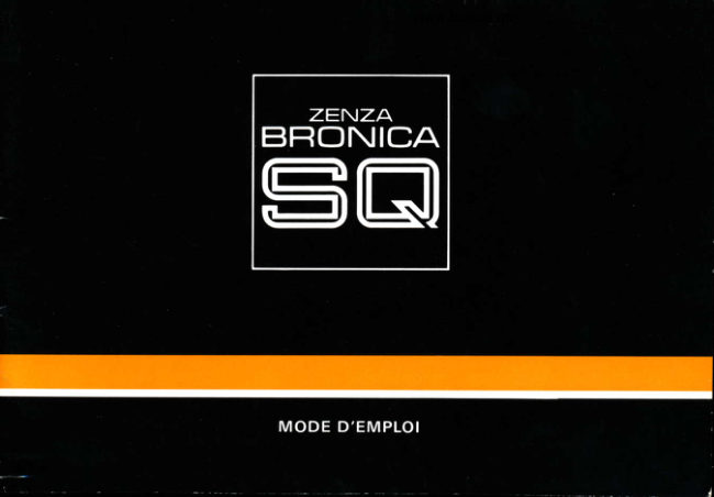 Bronica SQ manual cover