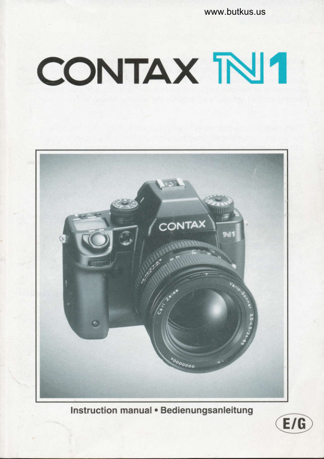 Contax N1 manual cover