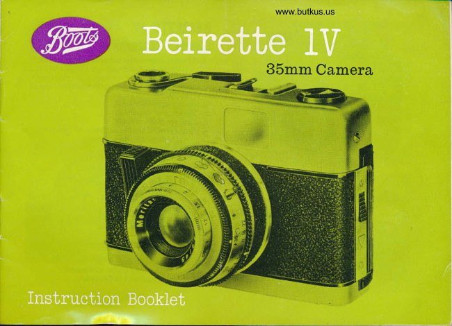 Boots Beirette IV manual cover