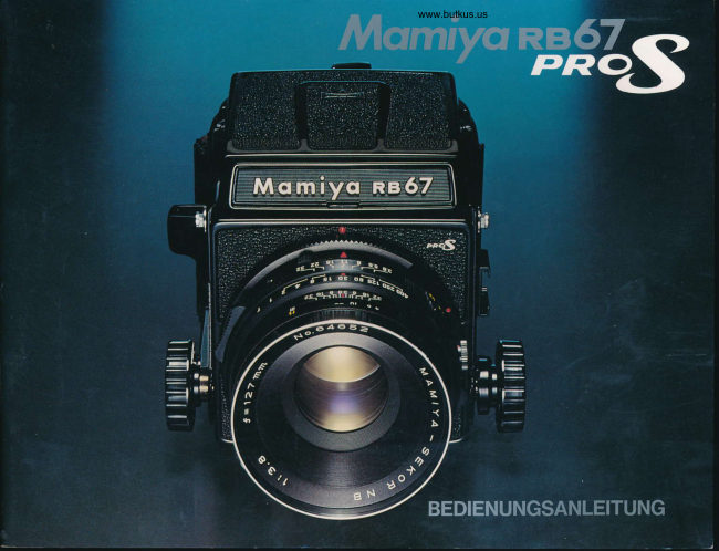 Mamiya RB67 Pro S manual cover