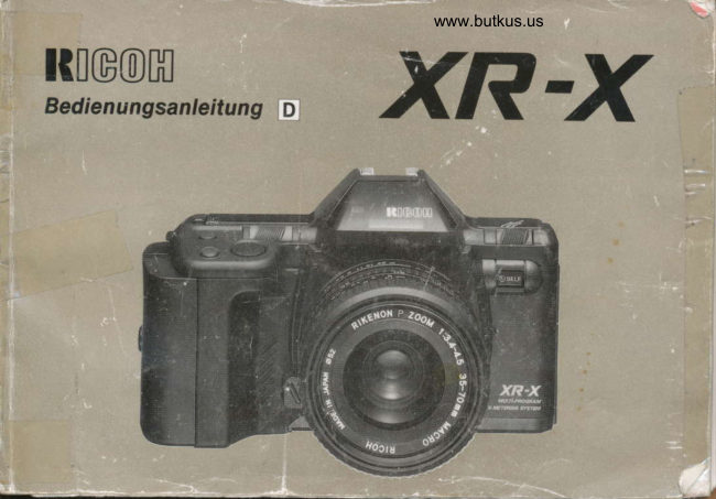 Ricoh XR-X Direktscan vom Handbuch manual cover