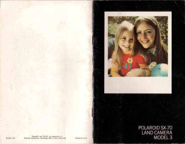 Polaroid SX-70 model 3 manual cover