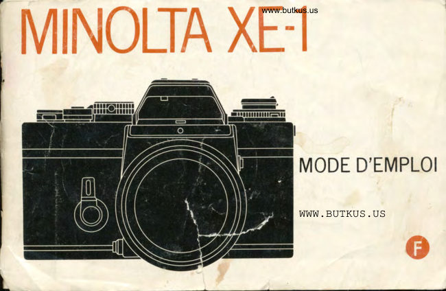 MINOLTA XE-1 manual cover