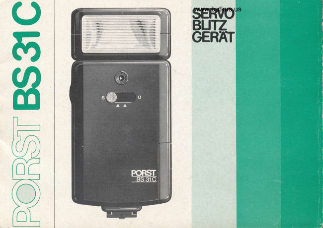 PORST BS 31C manual cover