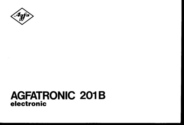 Agfa Agfatronic 201B manual cover
