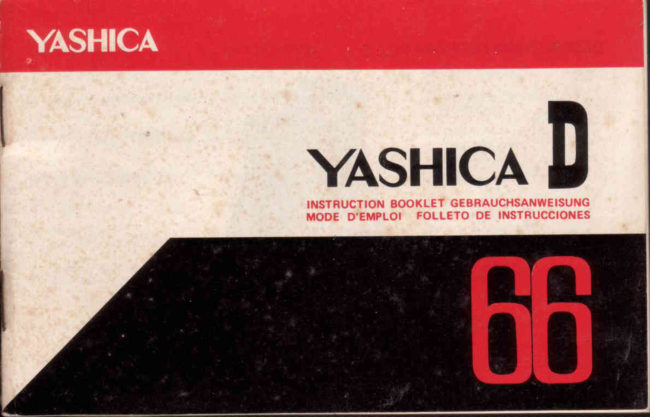 Yashica D 66 manual cover