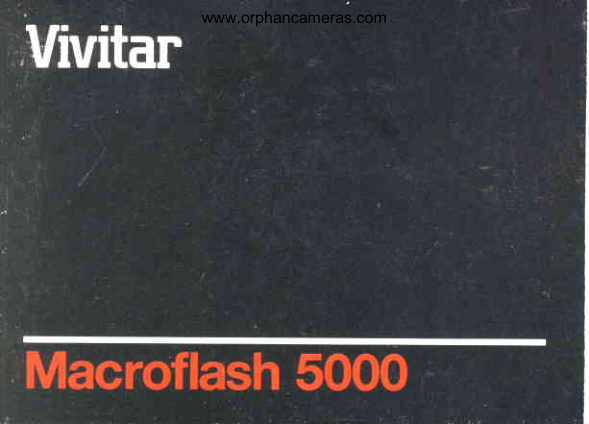 Vivitar Macroflash 5000 manual cover