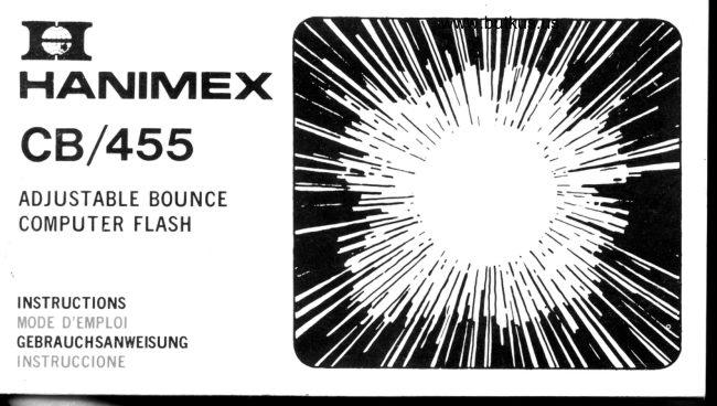 Hanimex CB/455 flash manual cover
