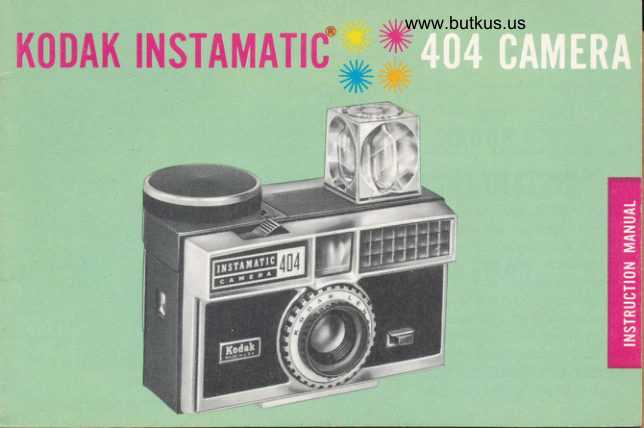 Kodak Instamatic 404 manual cover