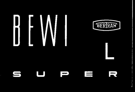 BEWI Super L manual cover