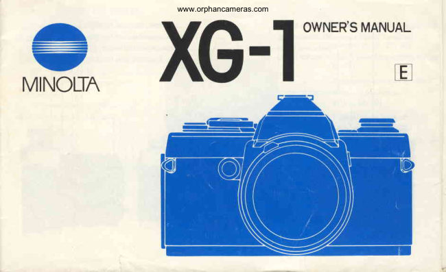 Minolta XG-1 manual cover