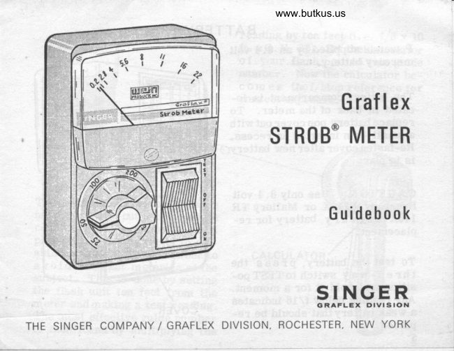Graflex STROB Meter manual cover