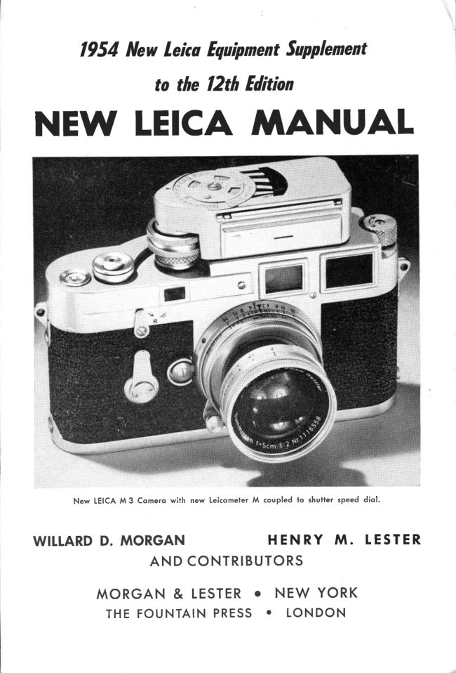Leica M3 manual cover