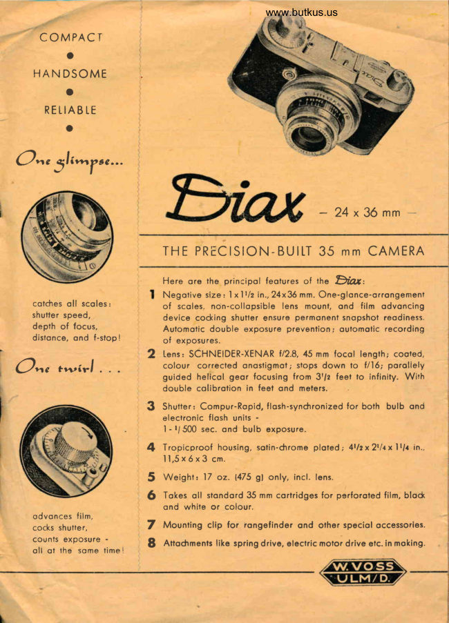 Diax BOOKLET manual cover