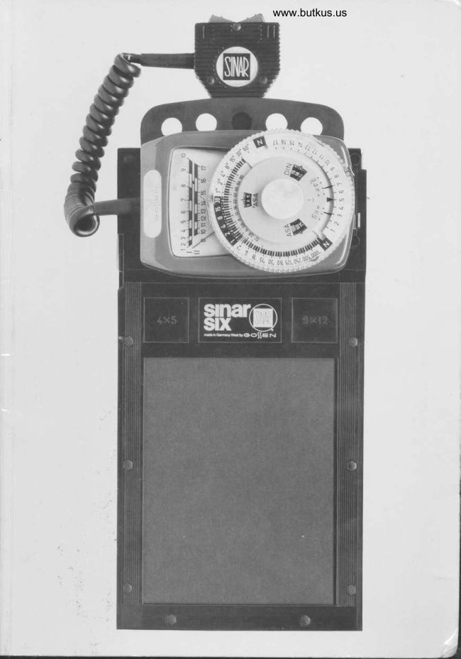 Gossen Sinar six manual cover