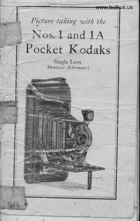 Kodak Pocket No 1 and 1A manual cover