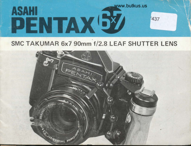 Pentax 90mm leaf shutter lens manual cover