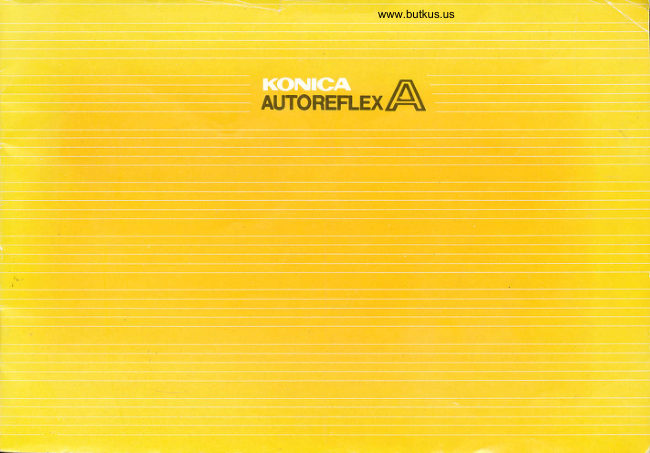 Konica Autoreflex A manual cover