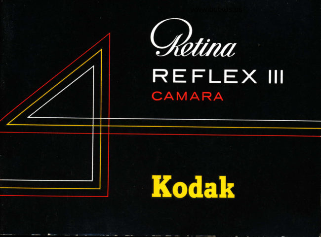 Kodak Retina Reflex III manual cover