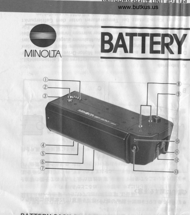 Minolta BP-90M manual cover