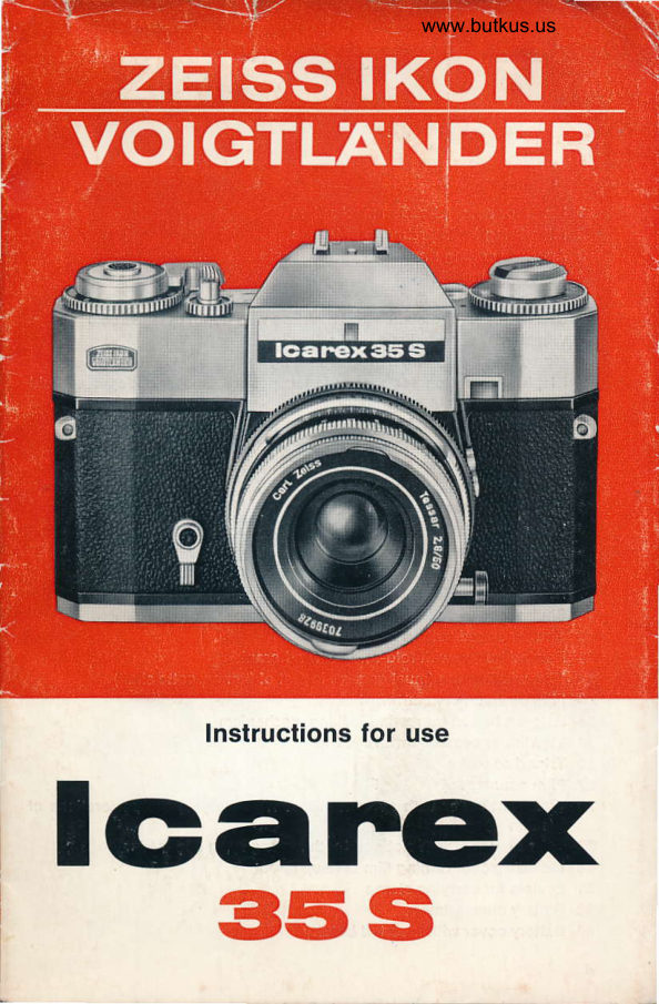 Zeiss Ikon / Voigtlander Icarex 35S manual cover