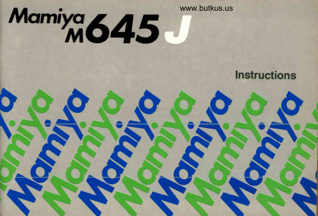 Mamiya M645J manual cover