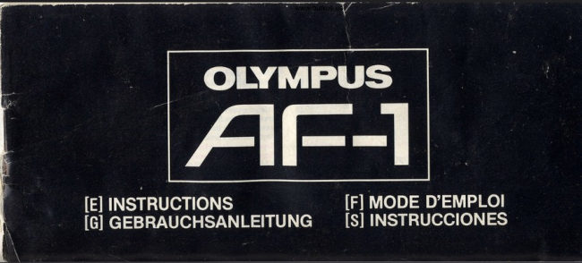 Olympus AF 1 manual cover