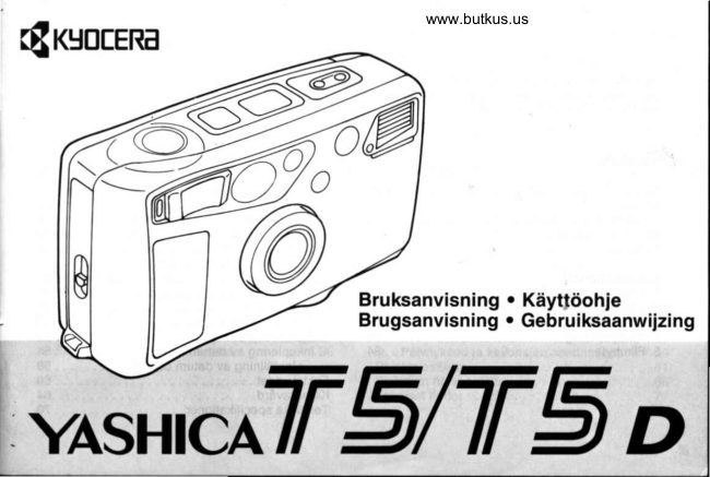 Yashica T5 T5D manual cover