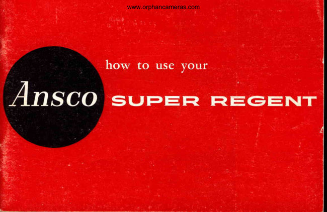 Ansco Super Regent manual cover