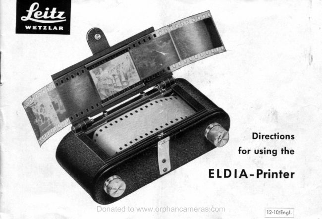 Leica eldia printer manual cover