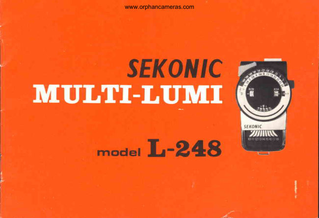 Sekonic L-248 manual cover