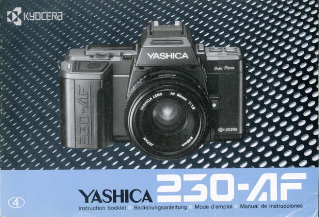 Yashica 230 AF manual cover