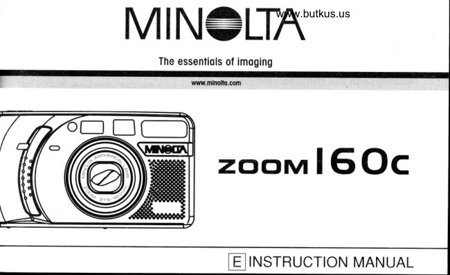Minolta Zoom 160C manual cover