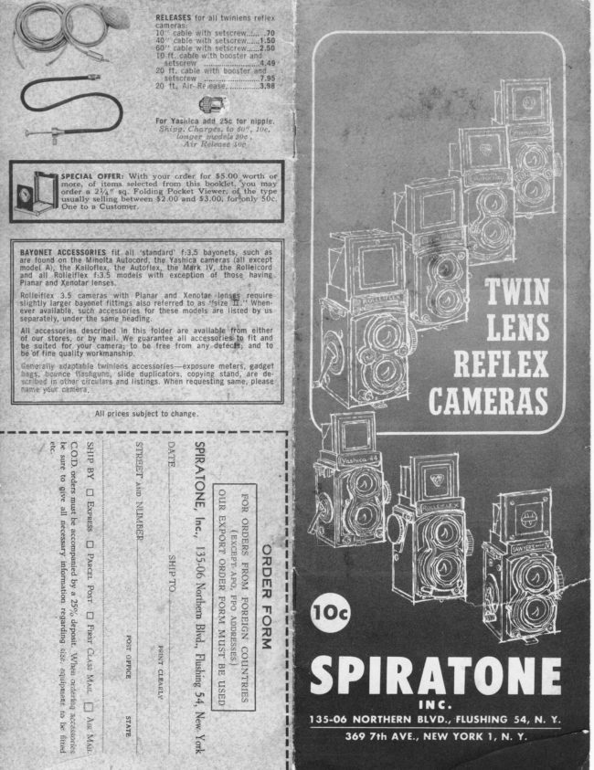 Rollei Spiratone Accessories manual cover