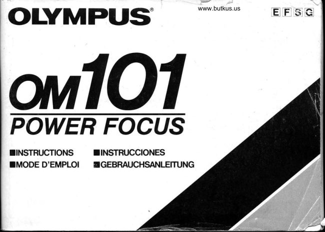 Olympus OM101 manual cover