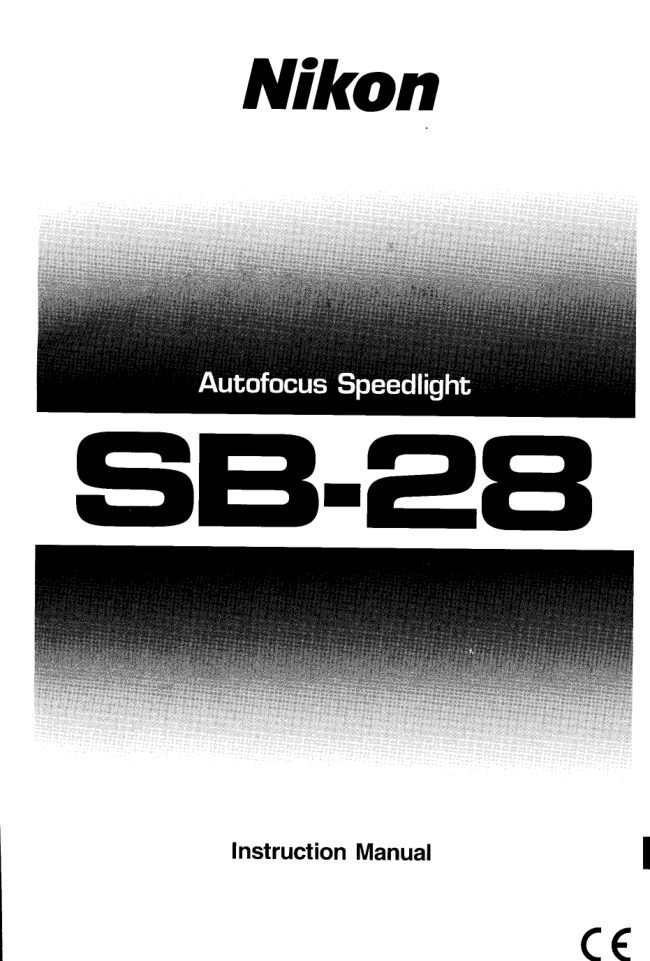 Nikon Speedlight SB-28 manual cover