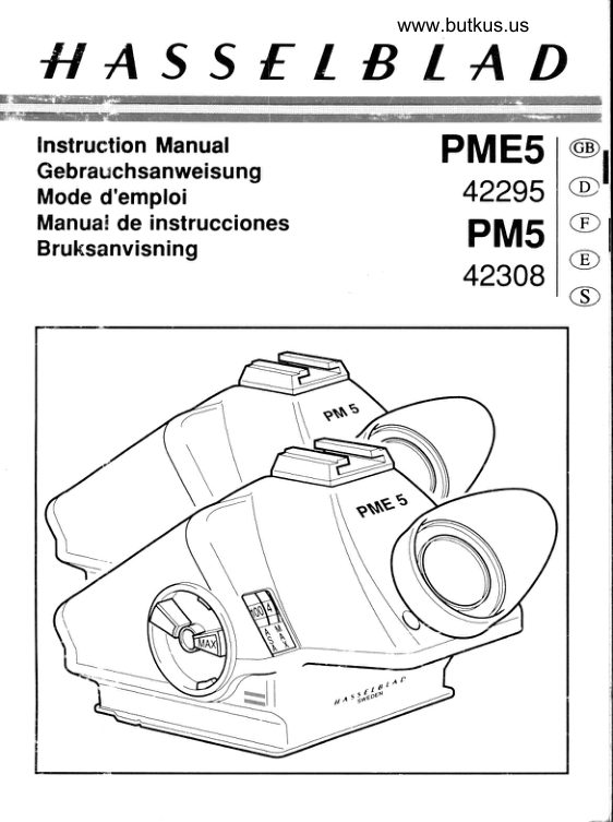 Hasselblad PME5 manual cover