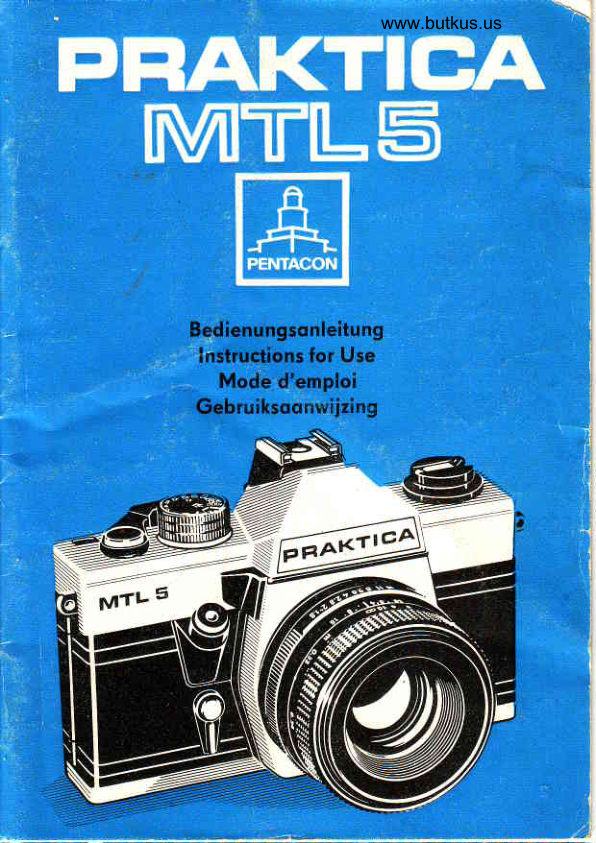 Praktica Mtl 5 manual cover