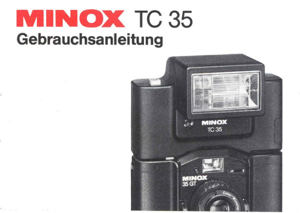 Minox TC 35 manual cover