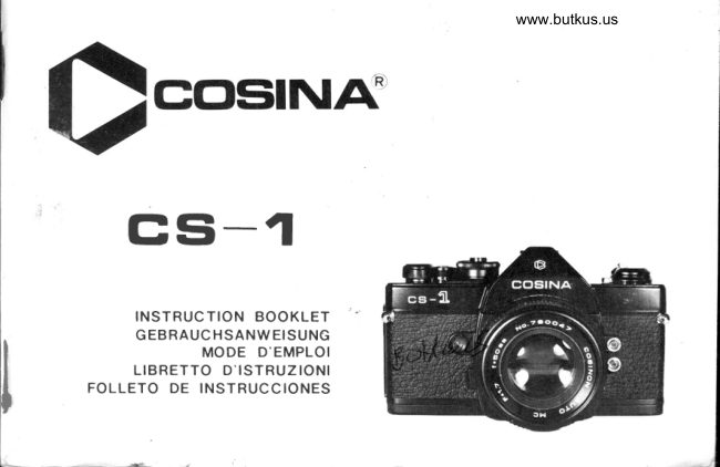 Cosina CS-1 manual cover