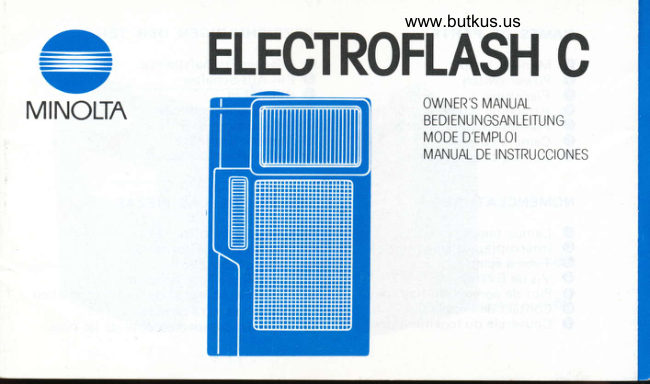 Minolta Electroflash C manual cover