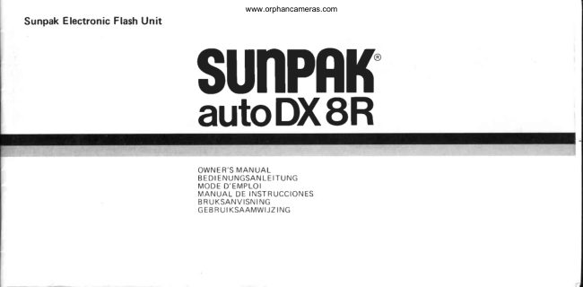 Sunpak Auto DX8R manual cover
