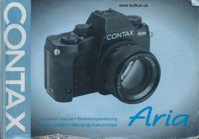 Contax Aria manual cover