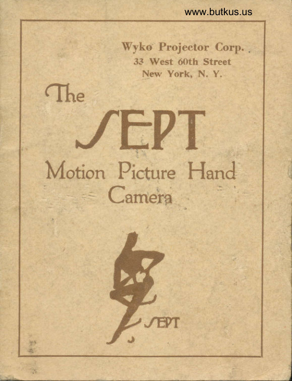 Sept Motion Picture Camera manual cover