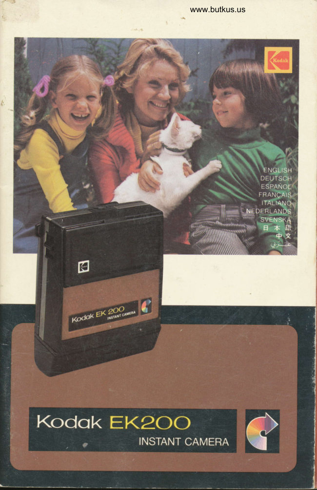 Kodak EK200 Instant Camera manual cover