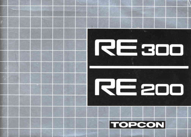 Beseler Topcon RE 300 / RE200 manual cover