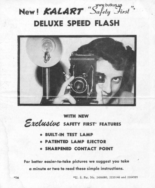 KALART Deluxe Speed Flash manual cover